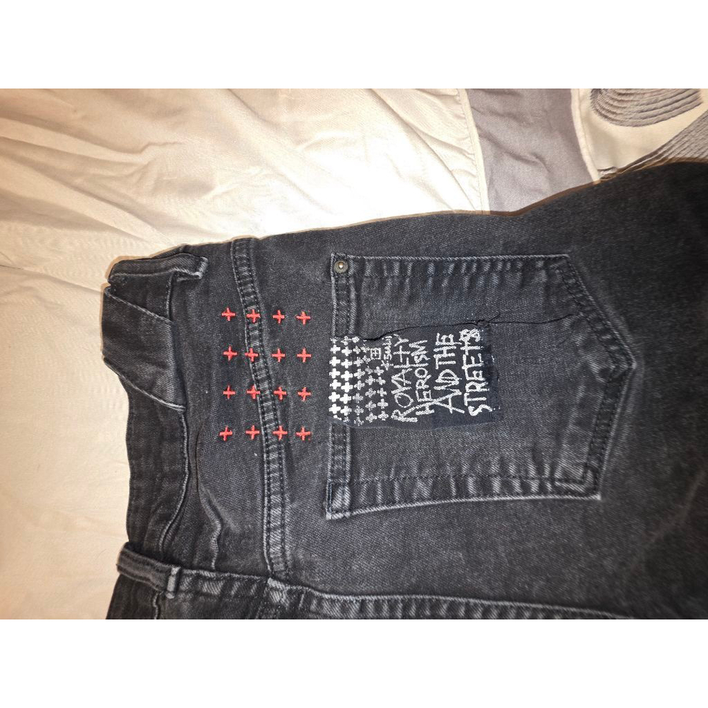 KSUBI Black Skinny Jeans | Cross & Patch Detail | Streetwear Denim